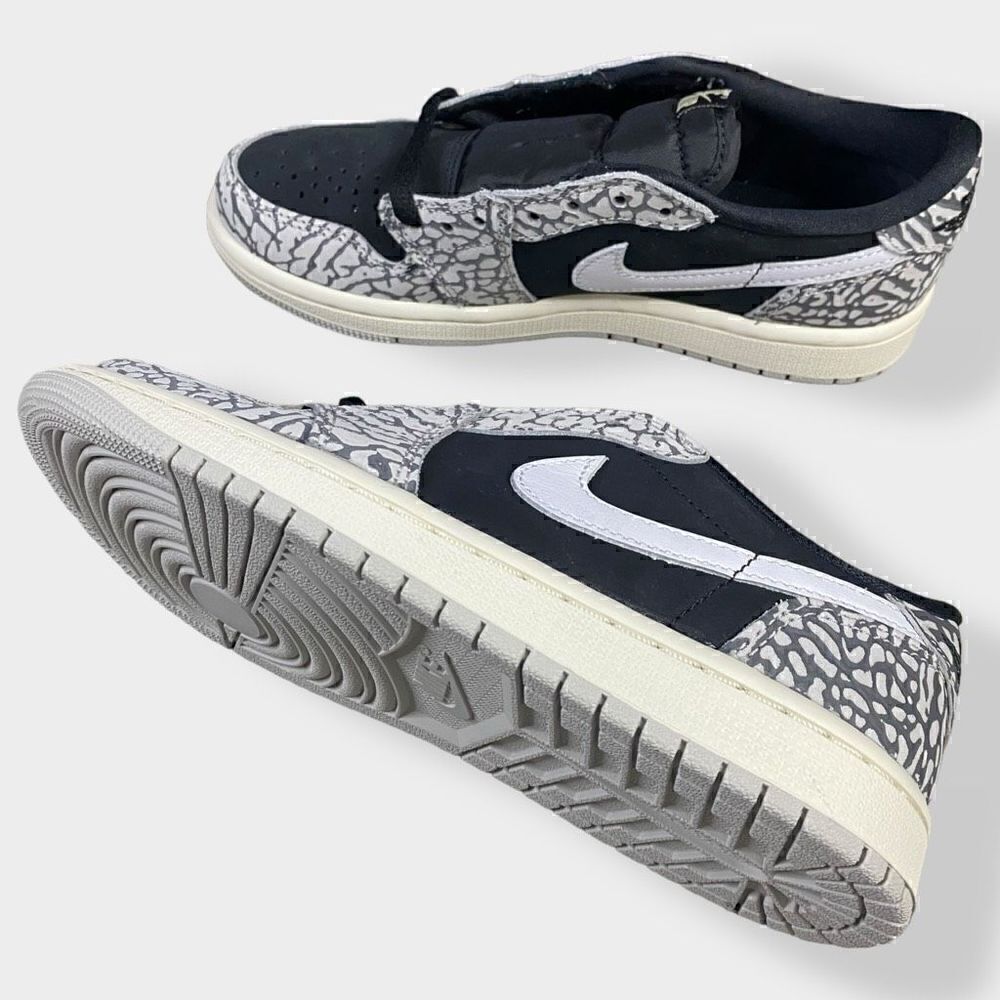 Nike Air Jordan 1 Retro Low OG Black Cement Sail CZ0790-001 Mens size 5/ 6.5 W